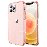 JETech Glitter Case for iPhone 12/12 Pro, 6.1-Inch, Bling Sparkle Shockproof Phone Bumper Cover, Cute Sparkly for Women and Girls (Rose Gold)